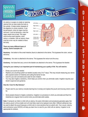 cover image of Ostomy Care (Speedy Study Guides)